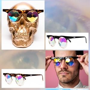 h0les XO heart kaleidoscope sunglasses